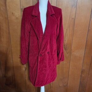 Sherwood Vintage 1960s 60s Red Classic Peacoat
